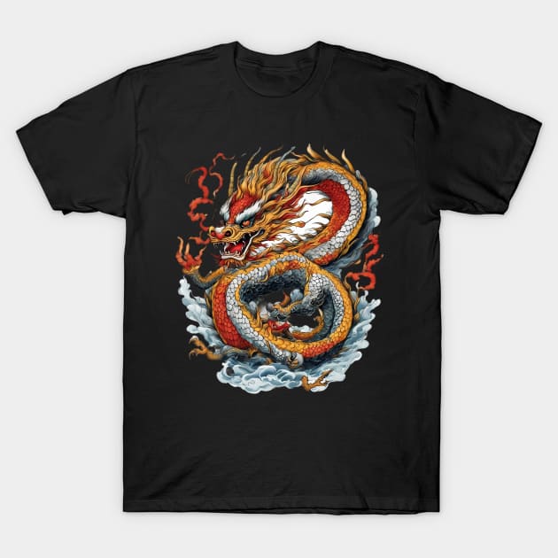 Japanese Dragon T-Shirt by animegirlnft